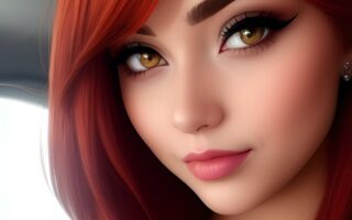 Redhead beauty girl wallpaper amazing eyes