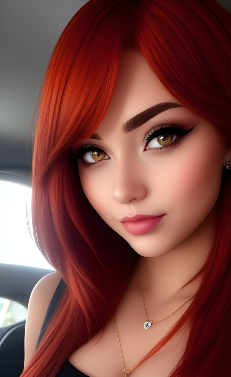 Redhead beauty girl wallpaper amazing eyes