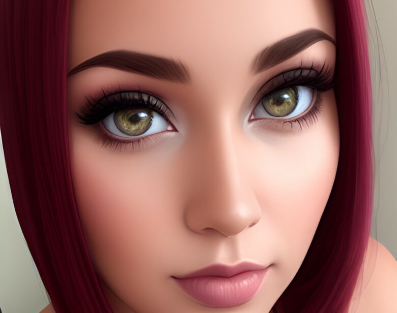 A stunning redhead with brown eyes exuding confidence and charm. Her stylish outfit accentuates her elegance, while her smile and gaze captivate attention.