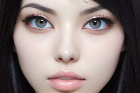 AI girl with black hair wallpaper