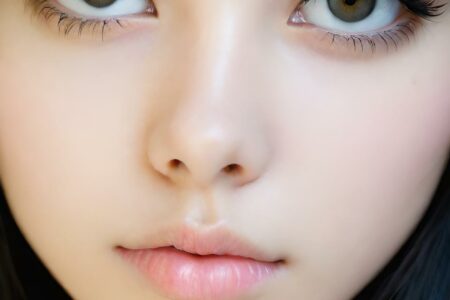 AI girl with black hair wallpaper