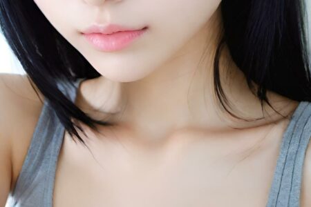 AI girl with black hair wallpaper
