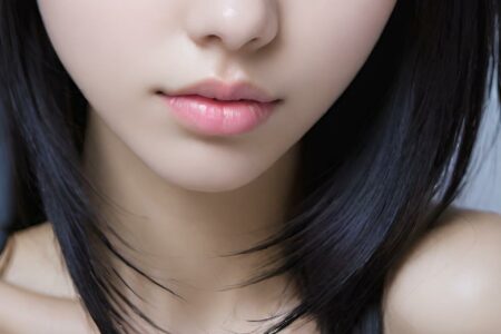 AI girl with black hair wallpaper