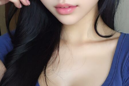 AI girl with black hair wallpaper