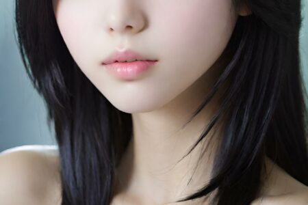AI girl with black hair wallpaper