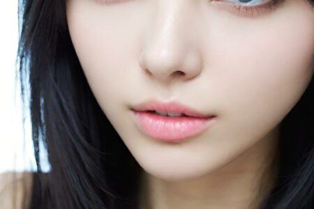 AI girl with black hair wallpaper
