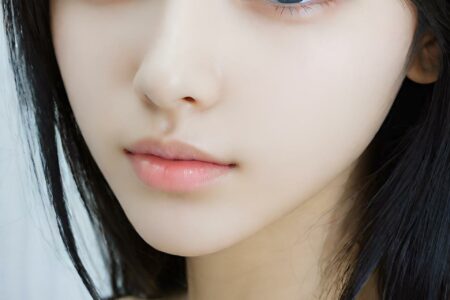 AI girl with black hair wallpaper