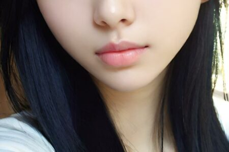AI girl with black hair wallpaper