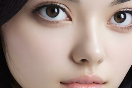 AI girl with black hair wallpaper