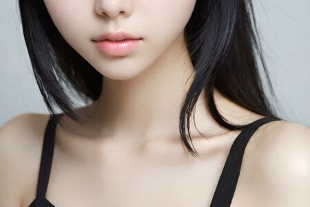 AI girl with black hair wallpaper