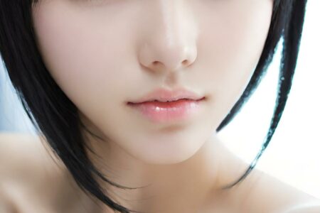 AI girl with black hair wallpaper
