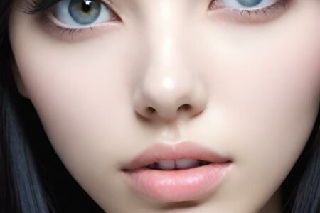 AI girl with black hair wallpaper