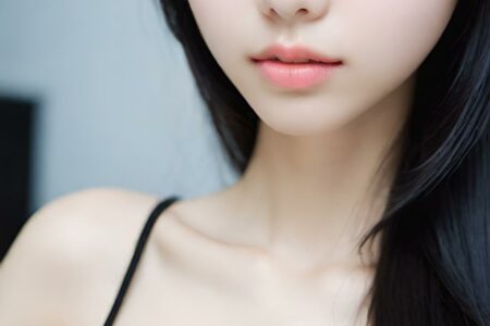 AI girl with black hair wallpaper