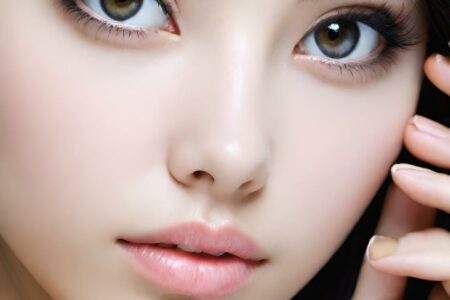 AI girl with black hair wallpaper