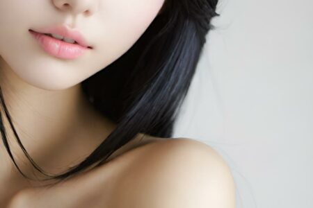 AI girl with black hair wallpaper
