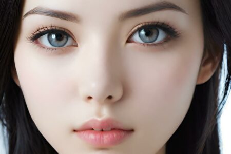 AI girl with black hair wallpaper