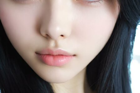 AI girl with black hair wallpaper