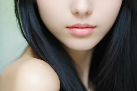 AI girl with black hair wallpaper