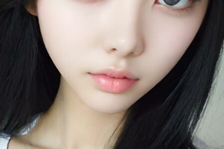AI girl with black hair wallpaper