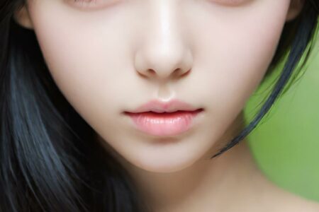AI girl with black hair wallpaper