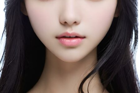 AI girl with black hair wallpaper