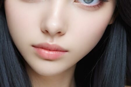 AI girl with black hair wallpaper
