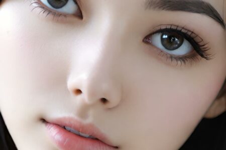 AI girl with black hair wallpaper