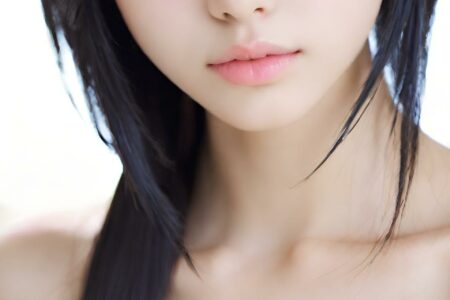 AI girl with black hair wallpaper