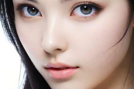 AI girl with black hair wallpaper