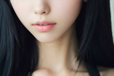 AI girl with black hair wallpaper