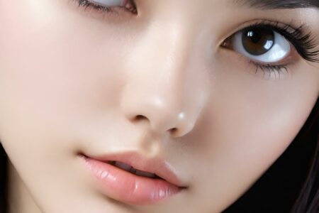 AI girl with black hair wallpaper