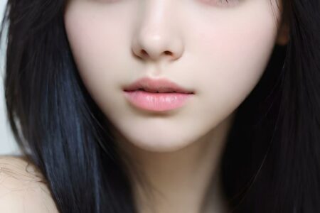 AI girl with black hair wallpaper