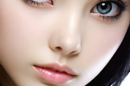 AI girl with black hair wallpaper