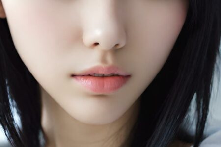 AI girl with black hair wallpaper