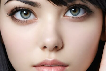AI girl with black hair wallpaper