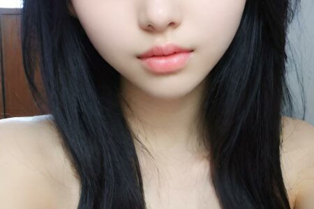 AI girl with black hair wallpaper