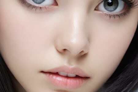 AI girl with black hair wallpaper