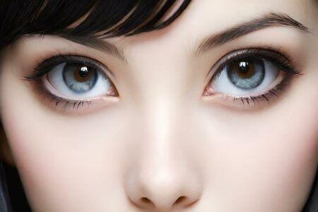 AI girl with black hair wallpaper