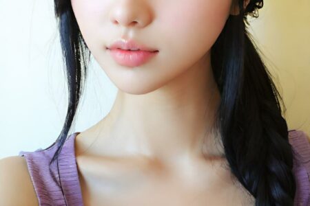 AI girl with black hair wallpaper