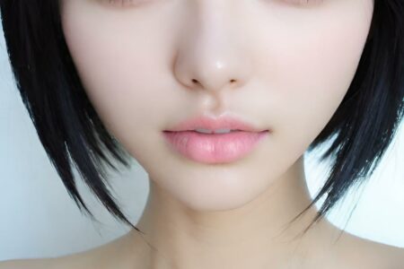 AI girl with black hair wallpaper