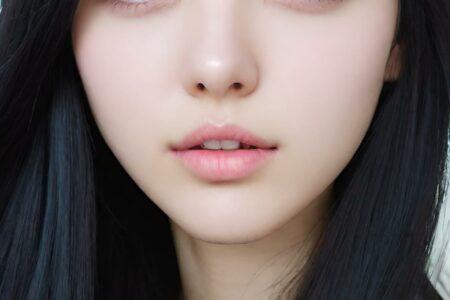 AI girl with black hair wallpaper
