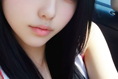 AI girl with black hair wallpaper