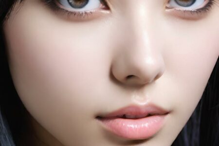 AI girl with black hair wallpaper