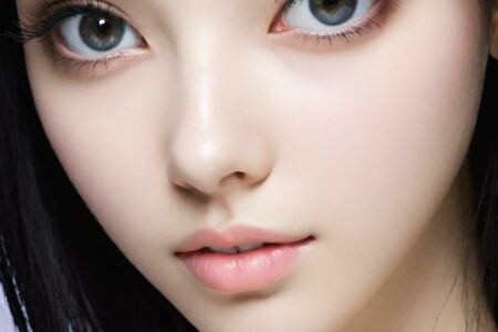 AI girl with black hair wallpaper