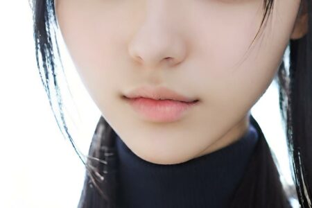 AI girl with black hair wallpaper