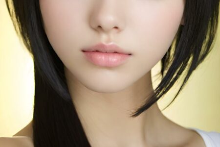 AI girl with black hair wallpaper