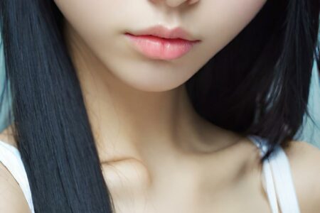 AI girl with black hair wallpaper