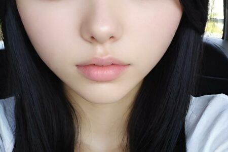 AI girl with black hair wallpaper