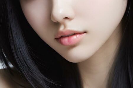 AI girl with black hair wallpaper