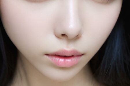 AI girl with black hair wallpaper
